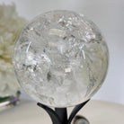 Super Quality Clear Quartz Sphere on Metal Base 1.7 lbs & 7.1" Tall #5631 - 0023 - Brazil GemsBrazil GemsSuper Quality Clear Quartz Sphere on Metal Base 1.7 lbs & 7.1" Tall #5631 - 0023Spheres5631 - 0023