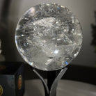 Super Quality Clear Quartz Sphere on Metal Base 1.7 lbs & 7.1" Tall #5631 - 0023 - Brazil GemsBrazil GemsSuper Quality Clear Quartz Sphere on Metal Base 1.7 lbs & 7.1" Tall #5631 - 0023Spheres5631 - 0023