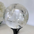 Super Quality Clear Quartz Sphere on Metal Base 2.1 lbs & 7.2" Tall #5631 - 0025 - Brazil GemsBrazil GemsSuper Quality Clear Quartz Sphere on Metal Base 2.1 lbs & 7.2" Tall #5631 - 0025Spheres5631 - 0025