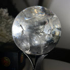 Super Quality Clear Quartz Sphere on Metal Base 2.1 lbs & 7.2" Tall #5631 - 0025 - Brazil GemsBrazil GemsSuper Quality Clear Quartz Sphere on Metal Base 2.1 lbs & 7.2" Tall #5631 - 0025Spheres5631 - 0025