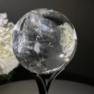 Super Quality Clear Quartz Sphere on Metal Base 2.1 lbs & 7.2" Tall #5631 - 0025 - Brazil GemsBrazil GemsSuper Quality Clear Quartz Sphere on Metal Base 2.1 lbs & 7.2" Tall #5631 - 0025Spheres5631 - 0025