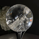 Super Quality Clear Quartz Sphere on Metal Base 2.2 lbs & 7.3" Tall #5631 - 0027 - Brazil GemsBrazil GemsSuper Quality Clear Quartz Sphere on Metal Base 2.2 lbs & 7.3" Tall #5631 - 0027Spheres5631 - 0027