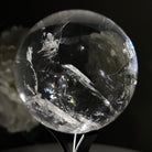 Super Quality Clear Quartz Sphere on Metal Base 2.2 lbs & 7.3" Tall #5631 - 0027 - Brazil GemsBrazil GemsSuper Quality Clear Quartz Sphere on Metal Base 2.2 lbs & 7.3" Tall #5631 - 0027Spheres5631 - 0027