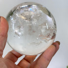 Super Quality Clear Quartz Sphere on Metal Base 2.2 lbs & 7.3" Tall #5631 - 0027 - Brazil GemsBrazil GemsSuper Quality Clear Quartz Sphere on Metal Base 2.2 lbs & 7.3" Tall #5631 - 0027Spheres5631 - 0027