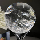 Super Quality Clear Quartz Sphere on Metal Base 2.2 lbs & 7.4" Tall #5631 - 0026 - Brazil GemsBrazil GemsSuper Quality Clear Quartz Sphere on Metal Base 2.2 lbs & 7.4" Tall #5631 - 0026Spheres5631 - 0026