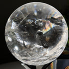 Super Quality Clear Quartz Sphere on Metal Base 2.2 lbs & 7.4" Tall #5631 - 0026 - Brazil GemsBrazil GemsSuper Quality Clear Quartz Sphere on Metal Base 2.2 lbs & 7.4" Tall #5631 - 0026Spheres5631 - 0026