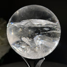 Super Quality Clear Quartz Sphere on Metal Base 2.2 lbs & 7.4" Tall #5631 - 0026 - Brazil GemsBrazil GemsSuper Quality Clear Quartz Sphere on Metal Base 2.2 lbs & 7.4" Tall #5631 - 0026Spheres5631 - 0026