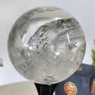 Super Quality Clear Quartz Sphere on Metal Base 2.4 lbs & 7.5" Tall #5631 - 0028 - Brazil GemsBrazil GemsSuper Quality Clear Quartz Sphere on Metal Base 2.4 lbs & 7.5" Tall #5631 - 0028Spheres5631 - 0028