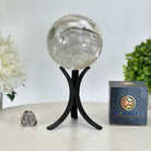 Super Quality Clear Quartz Sphere on Metal Base 2.4 lbs & 7.5" Tall #5631 - 0028 - Brazil GemsBrazil GemsSuper Quality Clear Quartz Sphere on Metal Base 2.4 lbs & 7.5" Tall #5631 - 0028Spheres5631 - 0028