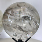 Super Quality Clear Quartz Sphere on Metal Base 2.5 lbs & 7.5" Tall #5631 - 0029 - Brazil GemsBrazil GemsSuper Quality Clear Quartz Sphere on Metal Base 2.5 lbs & 7.5" Tall #5631 - 0029Spheres5631 - 0029