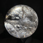 Super Quality Clear Quartz Sphere on Metal Base 2.5 lbs & 7.5" Tall #5631 - 0029 - Brazil GemsBrazil GemsSuper Quality Clear Quartz Sphere on Metal Base 2.5 lbs & 7.5" Tall #5631 - 0029Spheres5631 - 0029