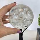 Super Quality Clear Quartz Sphere on Metal Base 2.5 lbs & 7.5" Tall #5631 - 0029 - Brazil GemsBrazil GemsSuper Quality Clear Quartz Sphere on Metal Base 2.5 lbs & 7.5" Tall #5631 - 0029Spheres5631 - 0029