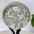 Super Quality Clear Quartz Sphere on Metal Base 2.5 lbs & 7.5" Tall #5631 - 0029 - Brazil GemsBrazil GemsSuper Quality Clear Quartz Sphere on Metal Base 2.5 lbs & 7.5" Tall #5631 - 0029Spheres5631 - 0029