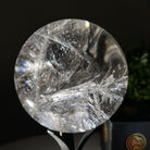 Super Quality Clear Quartz Sphere on Metal Base 2.5 lbs & 7.5" Tall #5631 - 0029 - Brazil GemsBrazil GemsSuper Quality Clear Quartz Sphere on Metal Base 2.5 lbs & 7.5" Tall #5631 - 0029Spheres5631 - 0029