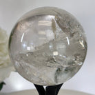 Super Quality Clear Quartz Sphere on Metal Base 2.5 lbs & 7.5" Tall #5631 - 0029 - Brazil GemsBrazil GemsSuper Quality Clear Quartz Sphere on Metal Base 2.5 lbs & 7.5" Tall #5631 - 0029Spheres5631 - 0029