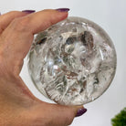 Super Quality Clear Quartz Sphere on Metal Base 2.5 lbs & 7.5" Tall #5631 - 0029 - Brazil GemsBrazil GemsSuper Quality Clear Quartz Sphere on Metal Base 2.5 lbs & 7.5" Tall #5631 - 0029Spheres5631 - 0029