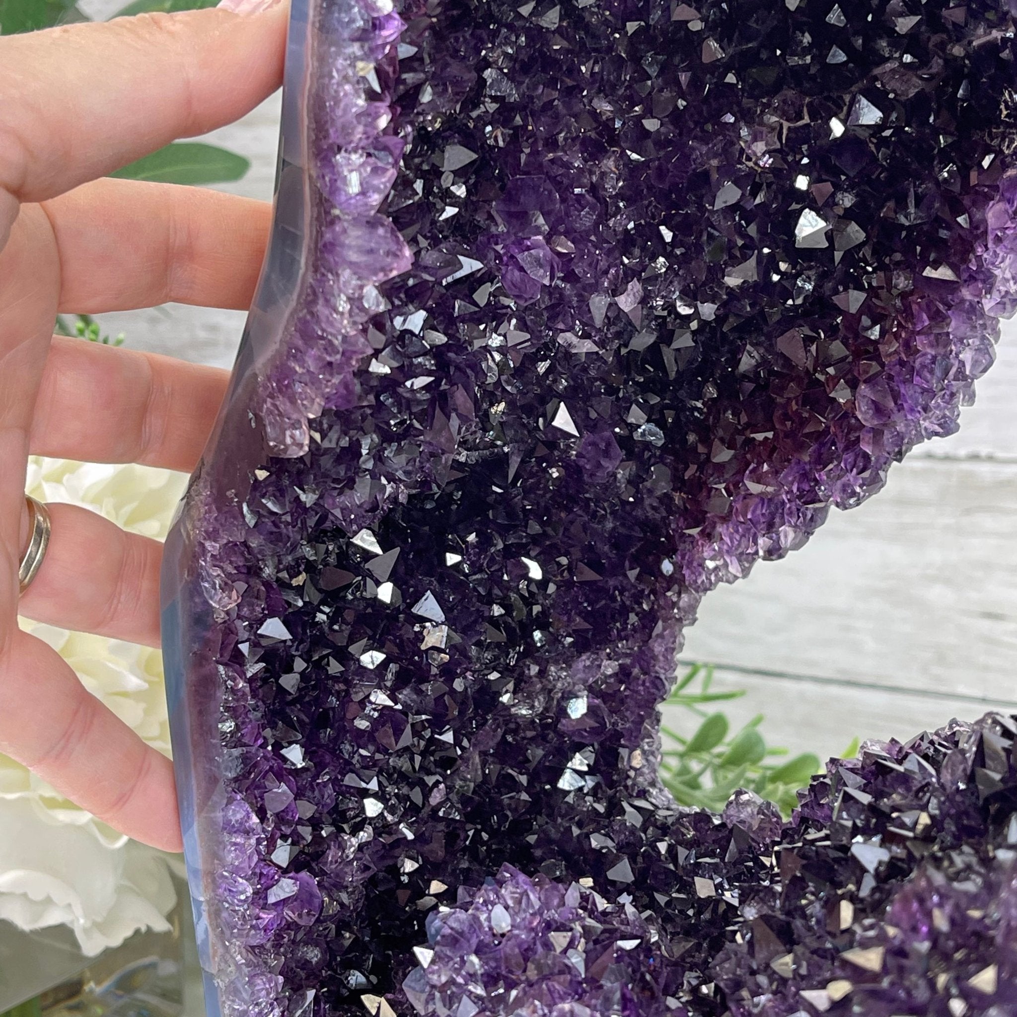 Super Quality Open 2-Sided Brazilian Amethyst Cathedral, 21.9 lbs, 11" tall, #5605-0088 by Brazil Gems - Brazil GemsBrazil GemsSuper Quality Open 2-Sided Brazilian Amethyst Cathedral, 21.9 lbs, 11" tall, #5605-0088 by Brazil GemsOpen 2-Sided Cathedrals5605-0088