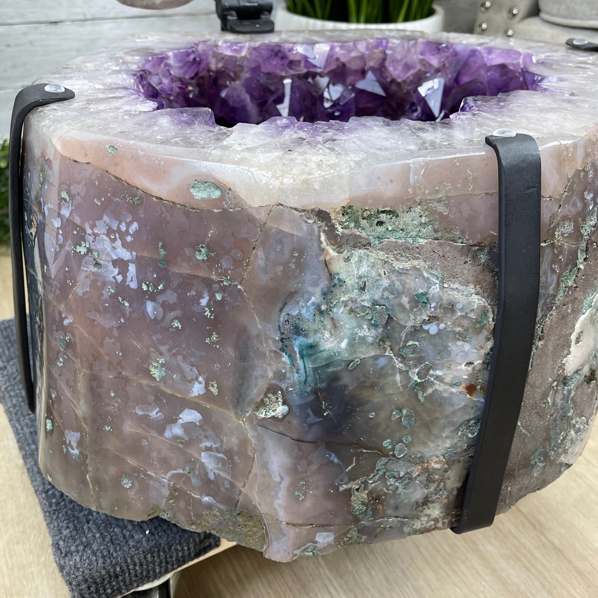 Super Quality Polished Amethyst "Jewelry Box", Clam Shell style Lid, 187.4 lbs & 24" tall, Model #5656-0007 by Brazil Gems - Brazil GemsBrazil GemsSuper Quality Polished Amethyst "Jewelry Box", Clam Shell style Lid, 187.4 lbs & 24" tall, Model #5656-0007 by Brazil GemsGeode Jewelry Boxes5656-0007