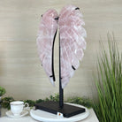 Super Quality Rose Quartz Angel Wings on a Metal Base, 29.7 lbs & 26.2" Tall #4444RQ - 001 - Brazil GemsBrazil GemsSuper Quality Rose Quartz Angel Wings on a Metal Base, 29.7 lbs & 26.2" Tall #4444RQ - 001Carved Angel Wings4444RQ - 001