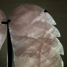 Super Quality Rose Quartz Angel Wings on a Metal Base, 29.7 lbs & 26.2" Tall #4444RQ - 001 - Brazil GemsBrazil GemsSuper Quality Rose Quartz Angel Wings on a Metal Base, 29.7 lbs & 26.2" Tall #4444RQ - 001Carved Angel Wings4444RQ - 001