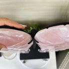 Super Quality Rose Quartz Angel Wings on a Metal Base, 29.7 lbs & 26.2" Tall #4444RQ - 001 - Brazil GemsBrazil GemsSuper Quality Rose Quartz Angel Wings on a Metal Base, 29.7 lbs & 26.2" Tall #4444RQ - 001Carved Angel Wings4444RQ - 001