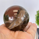 Super Quality Smoky Quartz Sphere on a Metal Stand, 0.5 lbs & 4.7" Tall #5636 - 0001 - Brazil GemsBrazil GemsSuper Quality Smoky Quartz Sphere on a Metal Stand, 0.5 lbs & 4.7" Tall #5636 - 0001Spheres5636 - 0001