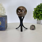 Super Quality Smoky Quartz Sphere on a Metal Stand, 0.5 lbs & 4.7" Tall #5636 - 0001 - Brazil GemsBrazil GemsSuper Quality Smoky Quartz Sphere on a Metal Stand, 0.5 lbs & 4.7" Tall #5636 - 0001Spheres5636 - 0001