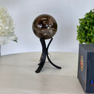 Super Quality Smoky Quartz Sphere on a Metal Stand, 0.5 lbs & 4.7" Tall #5636 - 0001 - Brazil GemsBrazil GemsSuper Quality Smoky Quartz Sphere on a Metal Stand, 0.5 lbs & 4.7" Tall #5636 - 0001Spheres5636 - 0001