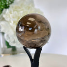 Super Quality Smoky Quartz Sphere on a Metal Stand, 0.5 lbs & 4.7" Tall #5636 - 0001 - Brazil GemsBrazil GemsSuper Quality Smoky Quartz Sphere on a Metal Stand, 0.5 lbs & 4.7" Tall #5636 - 0001Spheres5636 - 0001