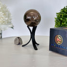 Super Quality Smoky Quartz Sphere on a Metal Stand, 0.5 lbs & 4.7" Tall #5636 - 0001 - Brazil GemsBrazil GemsSuper Quality Smoky Quartz Sphere on a Metal Stand, 0.5 lbs & 4.7" Tall #5636 - 0001Spheres5636 - 0001