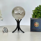 Super Quality Smoky Quartz Sphere on a Metal Stand 1 lb & 5.4" Tall #5636 - 0002 - Brazil GemsBrazil GemsSuper Quality Smoky Quartz Sphere on a Metal Stand 1 lb & 5.4" Tall #5636 - 0002Spheres5636 - 0002