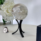 Super Quality Smoky Quartz Sphere on a Metal Stand 1 lb & 5.4" Tall #5636 - 0002 - Brazil GemsBrazil GemsSuper Quality Smoky Quartz Sphere on a Metal Stand 1 lb & 5.4" Tall #5636 - 0002Spheres5636 - 0002