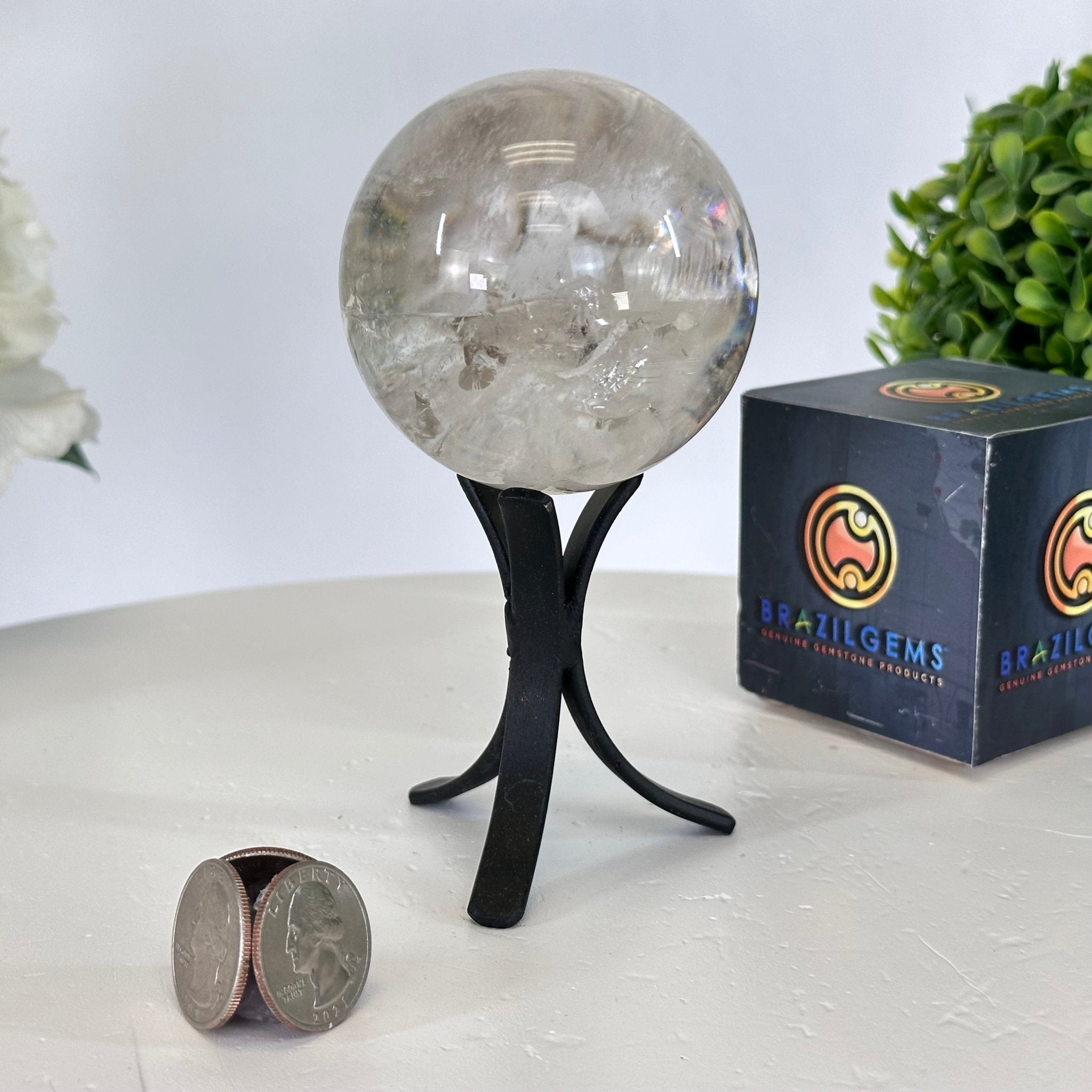 Smoky Quartz Sphere on a Base Model #5636-0002 by Brazil
