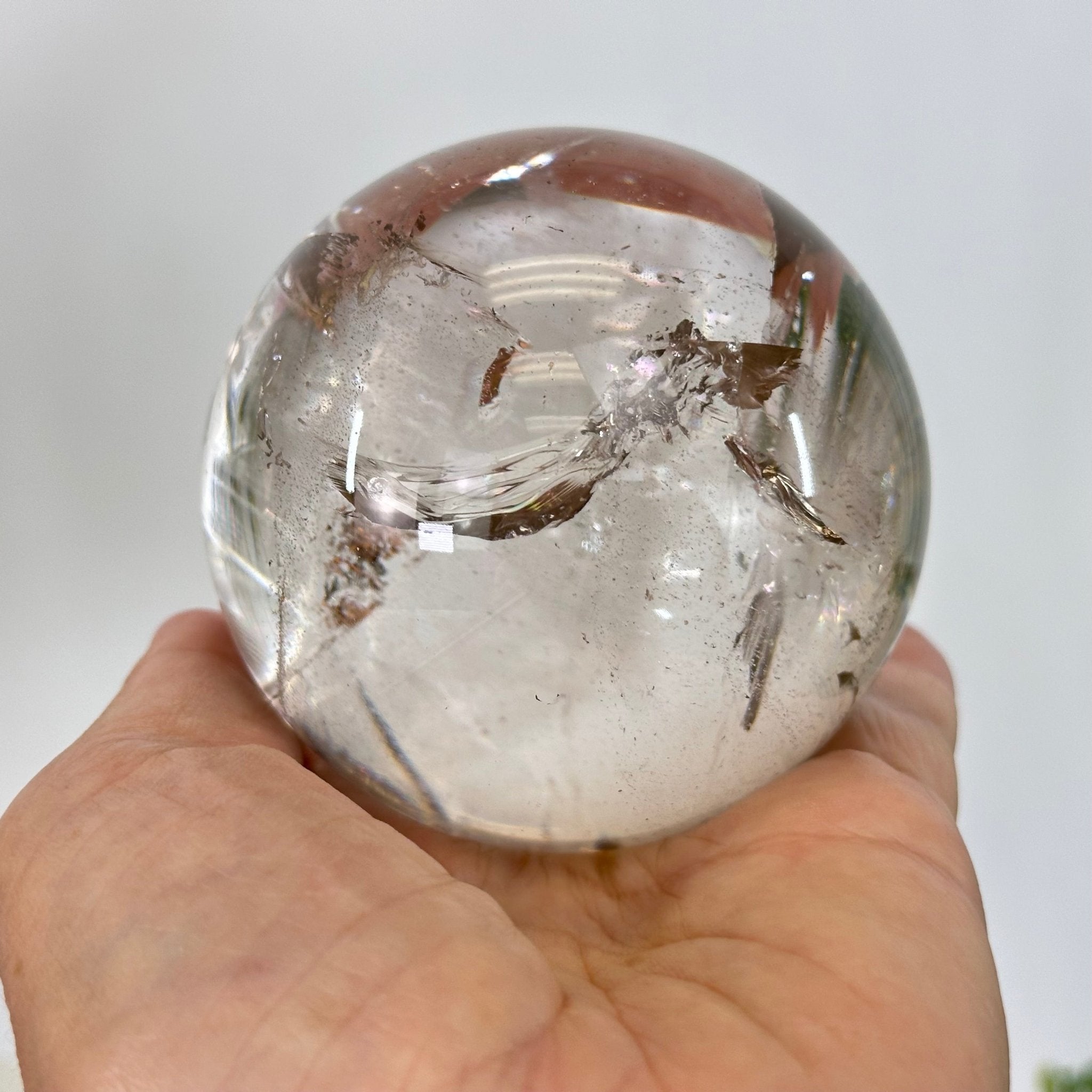 Super Quality Smoky Quartz Sphere on a Metal Stand, 1.5 lbs & 6.2" Tall #5636 - 0003 - Brazil GemsBrazil GemsSuper Quality Smoky Quartz Sphere on a Metal Stand, 1.5 lbs & 6.2" Tall #5636 - 0003Spheres5636 - 0003