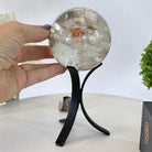 Super Quality Smoky Quartz Sphere on a Metal Stand, 1.8 lbs & 7.1" Tall #5636 - 0005 - Brazil GemsBrazil GemsSuper Quality Smoky Quartz Sphere on a Metal Stand, 1.8 lbs & 7.1" Tall #5636 - 0005Spheres5636 - 0005