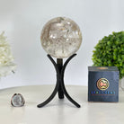 Super Quality Smoky Quartz Sphere on a Metal Stand, 1.8 lbs & 7.1" Tall #5636 - 0005 - Brazil GemsBrazil GemsSuper Quality Smoky Quartz Sphere on a Metal Stand, 1.8 lbs & 7.1" Tall #5636 - 0005Spheres5636 - 0005