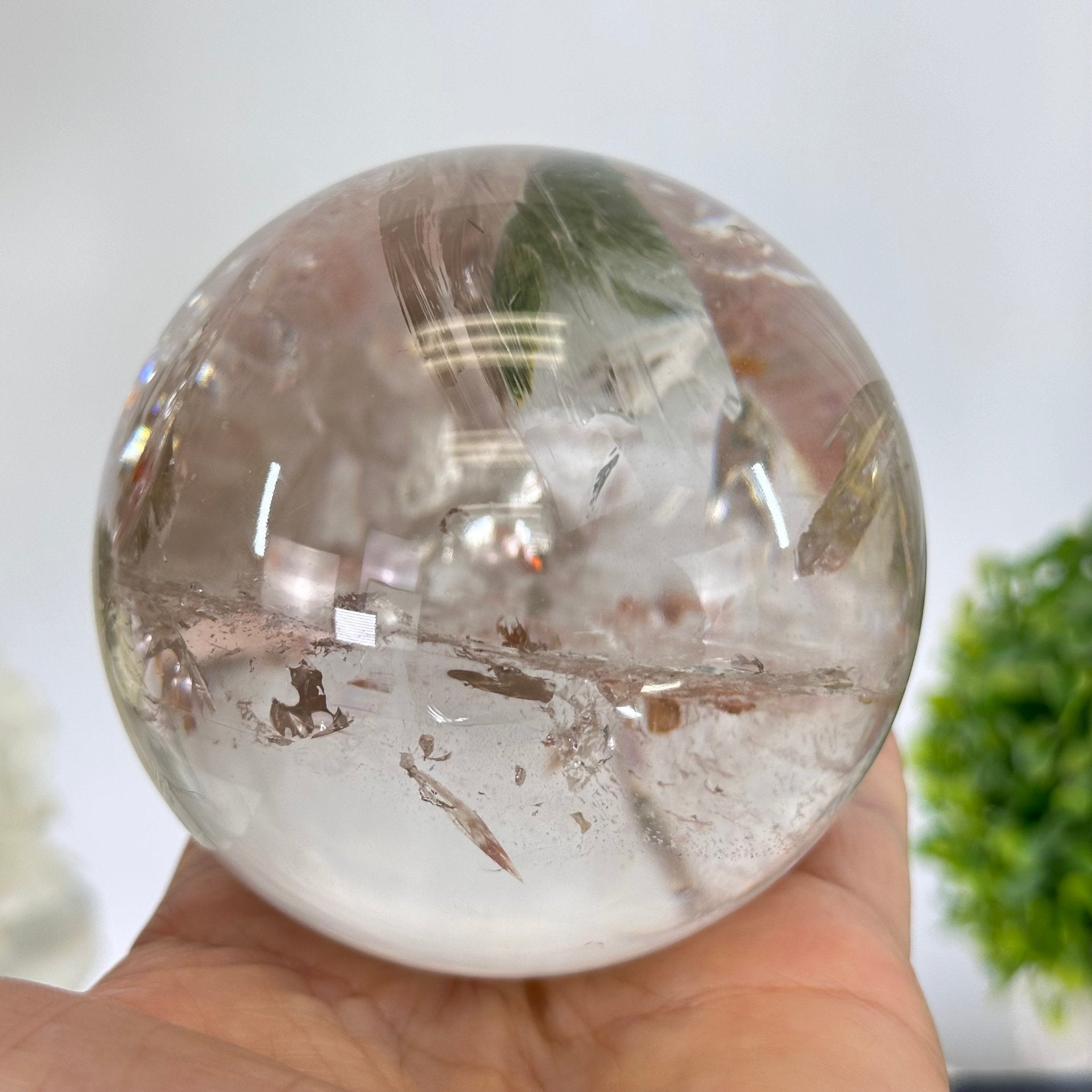 Super Quality Smoky Quartz Sphere on a Metal Stand, 1.8 lbs & 7.1" Tall #5636 - 0005 - Brazil GemsBrazil GemsSuper Quality Smoky Quartz Sphere on a Metal Stand, 1.8 lbs & 7.1" Tall #5636 - 0005Spheres5636 - 0005