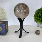 Super Quality Smoky Quartz Sphere on a Metal Stand, 1.9 lbs & 7.1" Tall #5636 - 0006 - Brazil GemsBrazil GemsSuper Quality Smoky Quartz Sphere on a Metal Stand, 1.9 lbs & 7.1" Tall #5636 - 0006Spheres5636 - 0006