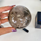 Super Quality Smoky Quartz Sphere on a Metal Stand, 1.9 lbs & 7.1" Tall #5636 - 0006 - Brazil GemsBrazil GemsSuper Quality Smoky Quartz Sphere on a Metal Stand, 1.9 lbs & 7.1" Tall #5636 - 0006Spheres5636 - 0006