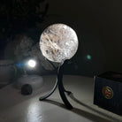 Super Quality Smoky Quartz Sphere on a Metal Stand, 1.9 lbs & 7.1" Tall #5636 - 0006 - Brazil GemsBrazil GemsSuper Quality Smoky Quartz Sphere on a Metal Stand, 1.9 lbs & 7.1" Tall #5636 - 0006Spheres5636 - 0006