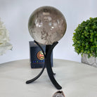 Super Quality Smoky Quartz Sphere on a Metal Stand, 1.9 lbs & 7.1" Tall #5636 - 0006 - Brazil GemsBrazil GemsSuper Quality Smoky Quartz Sphere on a Metal Stand, 1.9 lbs & 7.1" Tall #5636 - 0006Spheres5636 - 0006