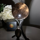 Super Quality Smoky Quartz Sphere on a Metal Stand, 2.2 lbs & 7.4" Tall #5636 - 0007 - Brazil GemsBrazil GemsSuper Quality Smoky Quartz Sphere on a Metal Stand, 2.2 lbs & 7.4" Tall #5636 - 0007Spheres5636 - 0007