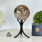 Super Quality Smoky Quartz Sphere on a Metal Stand, 2.2 lbs & 7.4" Tall #5636 - 0007 - Brazil GemsBrazil GemsSuper Quality Smoky Quartz Sphere on a Metal Stand, 2.2 lbs & 7.4" Tall #5636 - 0007Spheres5636 - 0007