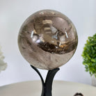 Super Quality Smoky Quartz Sphere on a Metal Stand, 2.2 lbs & 7.4" Tall #5636 - 0007 - Brazil GemsBrazil GemsSuper Quality Smoky Quartz Sphere on a Metal Stand, 2.2 lbs & 7.4" Tall #5636 - 0007Spheres5636 - 0007