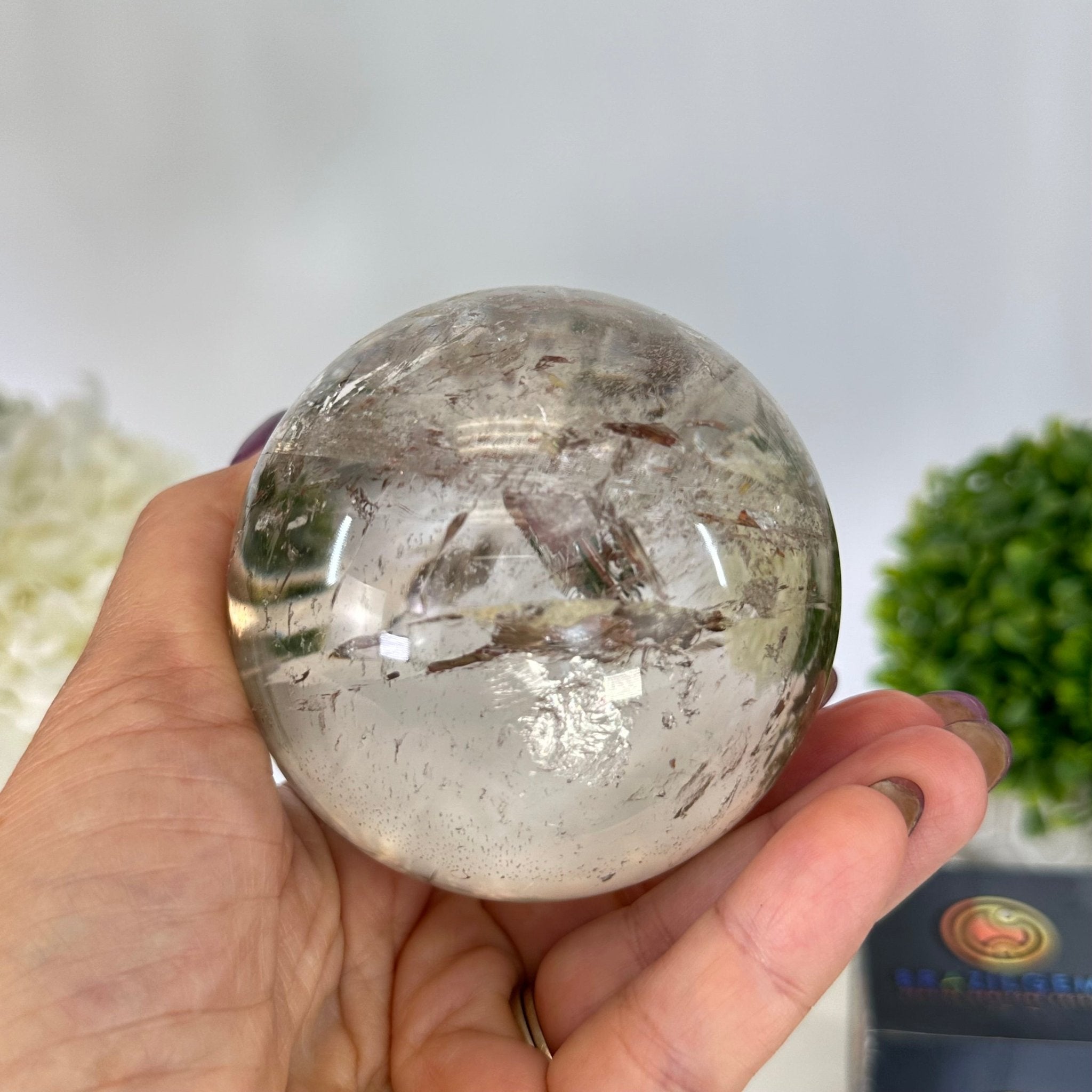 Super Quality Smoky Quartz Sphere on a Metal Stand, 3.1 lbs & 6.8" Tall #5636 - 0004 - Brazil GemsBrazil GemsSuper Quality Smoky Quartz Sphere on a Metal Stand, 3.1 lbs & 6.8" Tall #5636 - 0004Spheres5636 - 0004