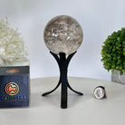 Super Quality Smoky Quartz Sphere on a Metal Stand, 3.1 lbs & 6.8" Tall #5636 - 0004 - Brazil GemsBrazil GemsSuper Quality Smoky Quartz Sphere on a Metal Stand, 3.1 lbs & 6.8" Tall #5636 - 0004Spheres5636 - 0004