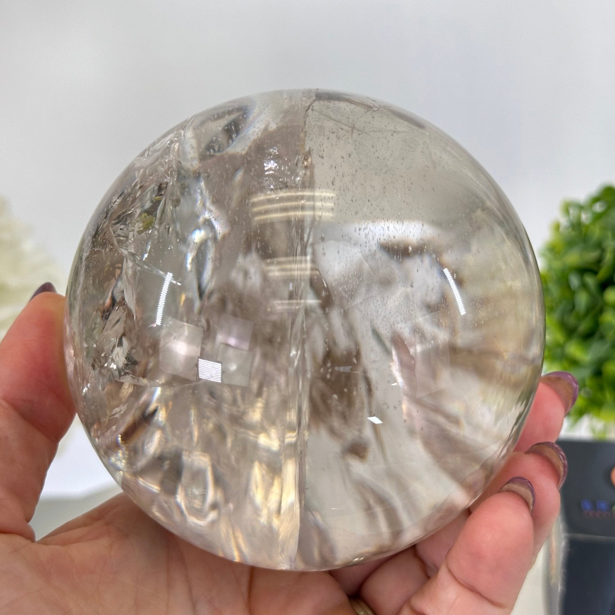 Super Quality Smoky Quartz Sphere on Metal Stand 3 lbs & 7.7" Tall #5636 - 0008 - Brazil GemsBrazil GemsSuper Quality Smoky Quartz Sphere on Metal Stand 3 lbs & 7.7" Tall #5636 - 0008Spheres5636 - 0008