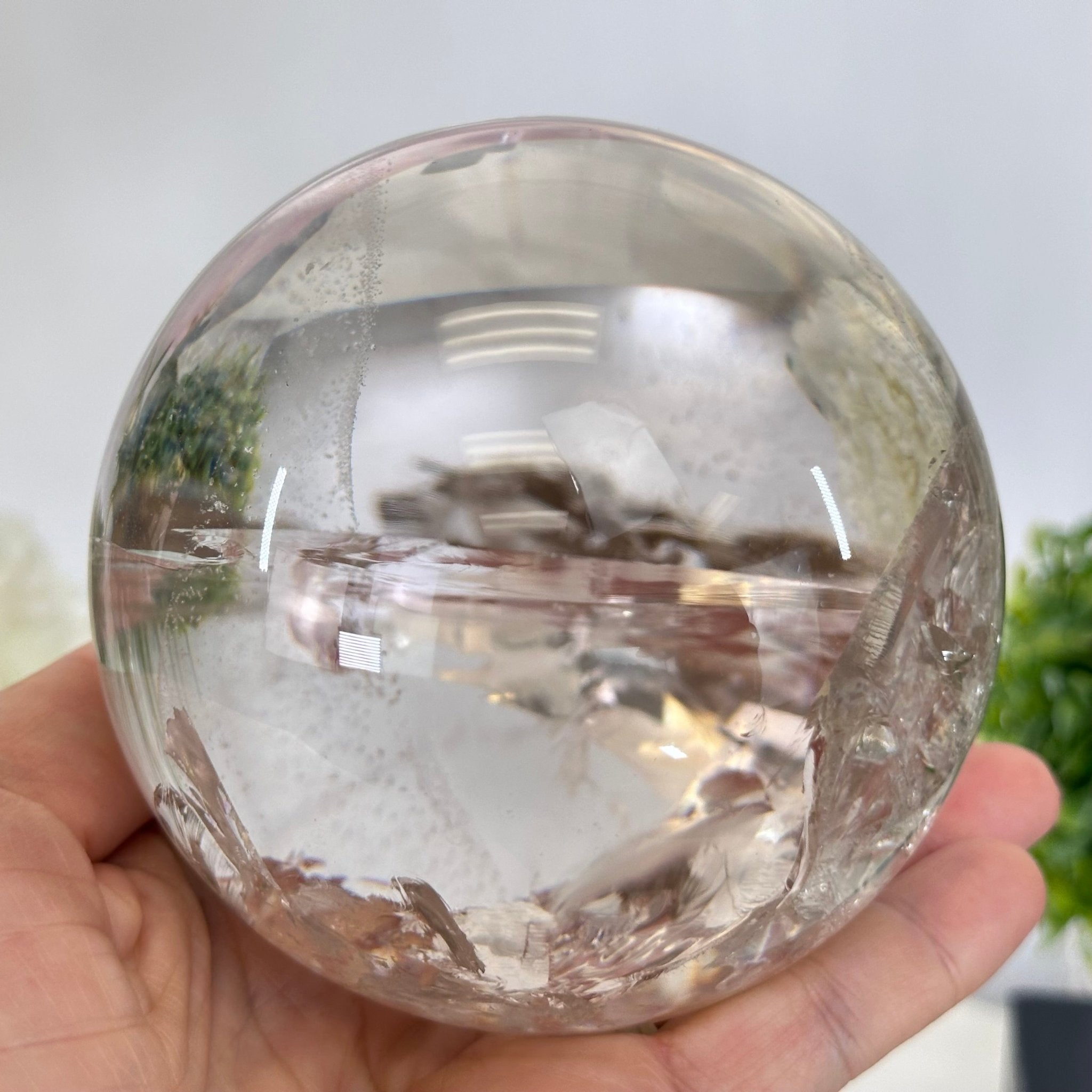 Super Quality Smoky Quartz Sphere on Metal Stand 3 lbs & 7.7" Tall #5636 - 0008 - Brazil GemsBrazil GemsSuper Quality Smoky Quartz Sphere on Metal Stand 3 lbs & 7.7" Tall #5636 - 0008Spheres5636 - 0008