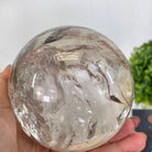 Super Quality Smoky Quartz Sphere on Metal Stand 3 lbs & 7.7" Tall #5636 - 0008 - Brazil GemsBrazil GemsSuper Quality Smoky Quartz Sphere on Metal Stand 3 lbs & 7.7" Tall #5636 - 0008Spheres5636 - 0008