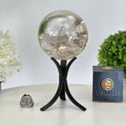 Super Quality Smoky Quartz Sphere on Metal Stand 3 lbs & 7.7" Tall #5636 - 0008 - Brazil GemsBrazil GemsSuper Quality Smoky Quartz Sphere on Metal Stand 3 lbs & 7.7" Tall #5636 - 0008Spheres5636 - 0008